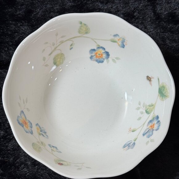 Lenox Butterfly Meadow Porcelain Floral Soup Bowl  7" - Picture 1 of 8